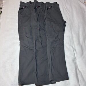 Ariat M5 FR 31/30 Straight Leg Gray Cargo Pants Rip Stop Flame Resistant 3 Pairs